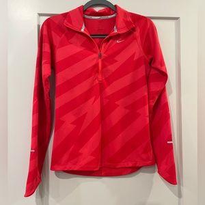 Nike Performance Wear Pink Collared Jacket Small Dri Fit